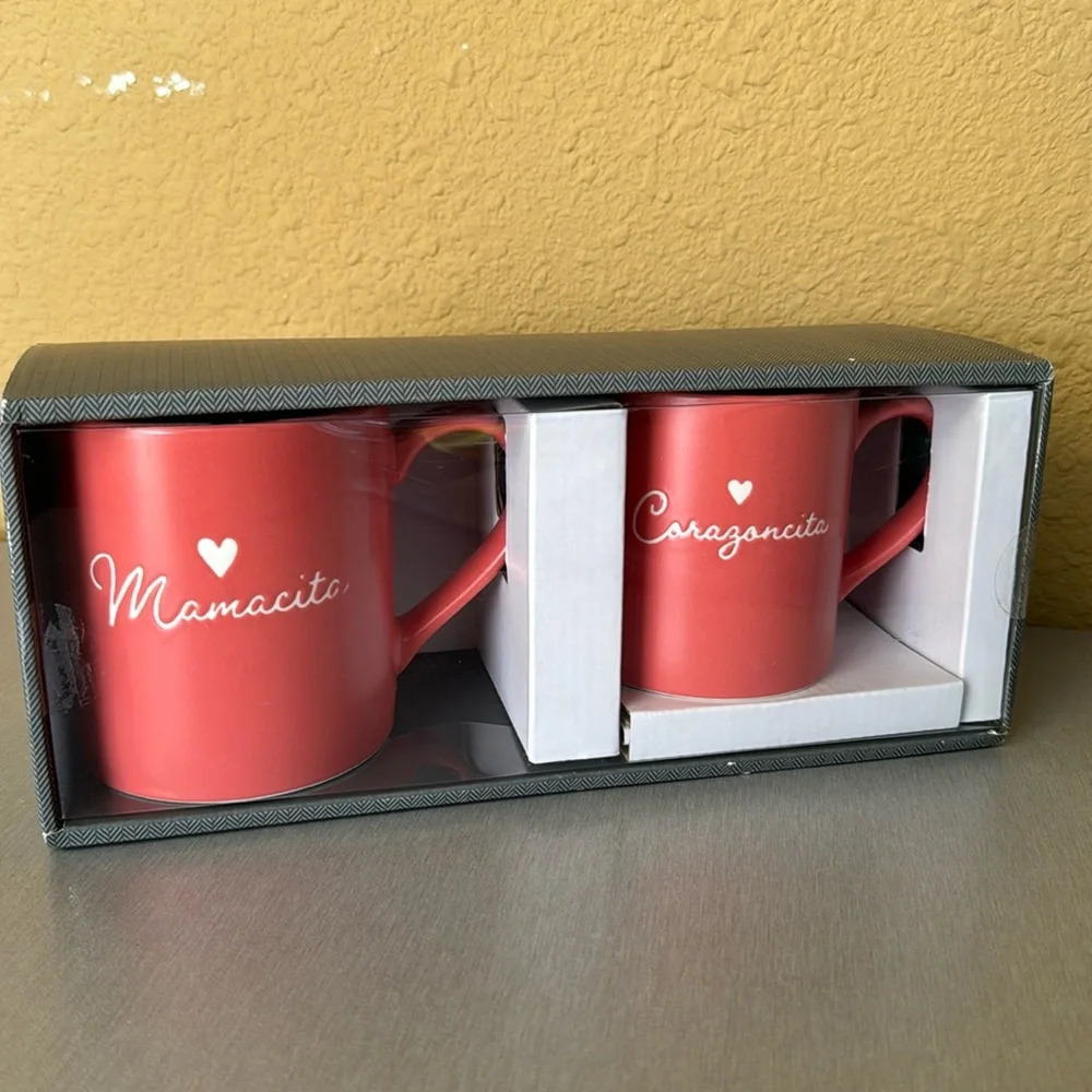 Threshold 2pk Mug Set Mamacita Corazoncita  Mom & Child Ceramic Cup.